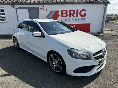 Used Mercedes A160 AMG line 102 HP (75 kW) 2017 White Hatchback