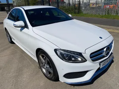 Used Mercedes C220 AMG line 2014 White Sedan