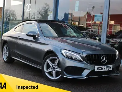 Used Mercedes C250 AMG Line Premium Plus 204 HP (150 kW) 2017 Grey Coupe