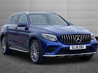 Used Mercedes GLC250 AMG Line Premium 204 HP (150 kW) 2018 Brilliant blue Estate