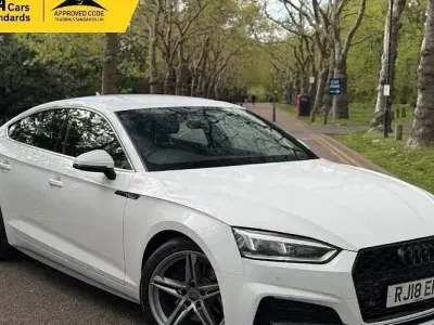 Used Audi A5 Sportback S-Line 150 HP (110 kW) 2018 White Hatchback