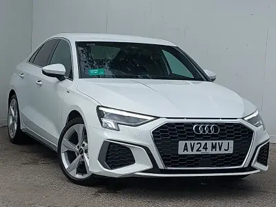 Used Audi A3 S-Line 150 HP (110 kW) 2024 White Sedan