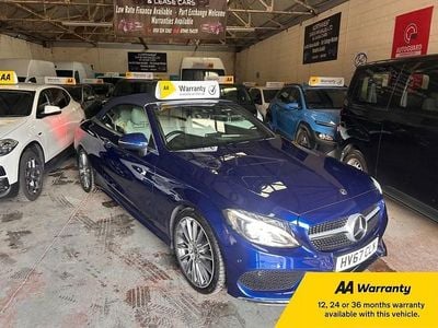 Used Mercedes C220 AMG line 2017 Blue Cabriolet