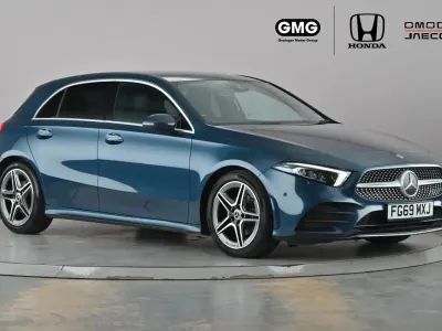 Used Mercedes A200 AMG Line Premium Plus 163 HP (119 kW) 2019 Blue Hatchback