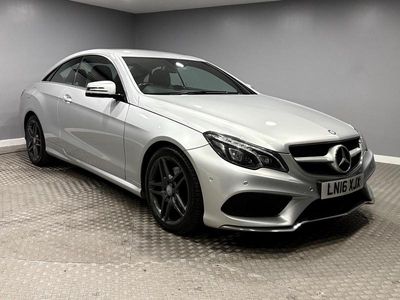 Used Mercedes E220 AMG line 177 HP (130 kW) 2016 Silver Coupe