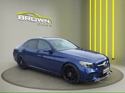 Used Mercedes C220 AMG Line Premium 194 HP (142 kW) 2019 Blue Sedan
