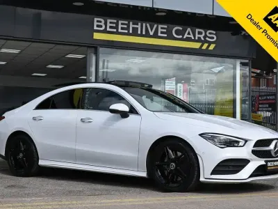 Used Mercedes CLA250 AMG line 224 HP (164 kW) 2022 White Coupe