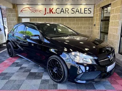 Used Mercedes A180 AMG line 121 HP (88 kW) 2018 Black Hatchback