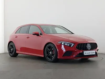 Used Mercedes A180 AMG Line Premium 136 HP (100 kW) 2019 Red Hatchback