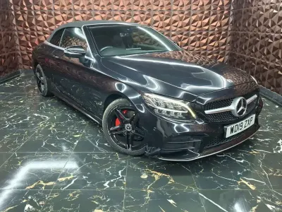 Used Mercedes C200 AMG line 2019 Black Cabriolet