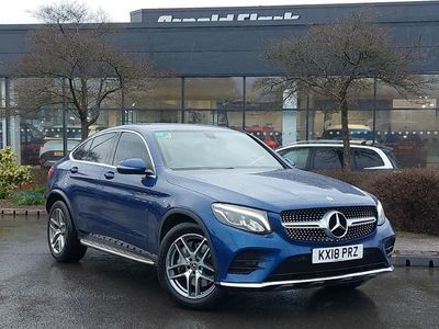 Used Mercedes GLC220 AMG line 170 HP (125 kW) 2018 Blue Coupe