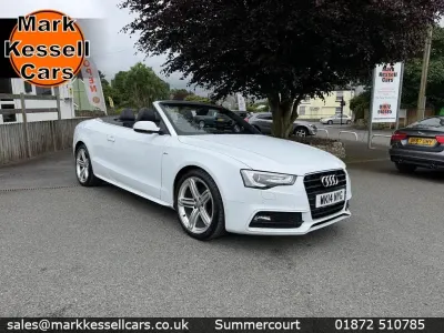 Used Audi A5 Cabriolet S-Line 177 HP (130 kW) 2014 White Cabriolet