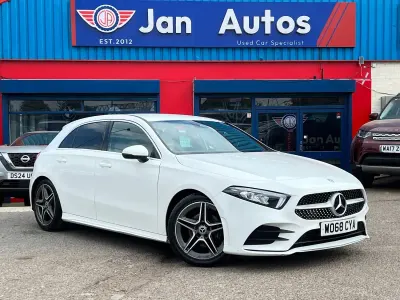 Used Mercedes A180 AMG line 2018 White Hatchback