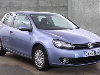 Begagnad VW Golf VI S 2009 Blå Halvkombi