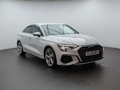 Used Audi A3 S-Line 150 HP (110 kW) 2021 White Sedan