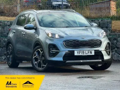 Used Kia Sportage GT-Line S 185 HP (136 kW) 2019 Lunar silver metallic SUV