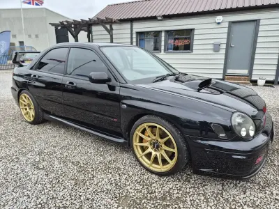 Begagnad Subaru Impreza 299 HK (219 kW) 2002 Blå Sedan