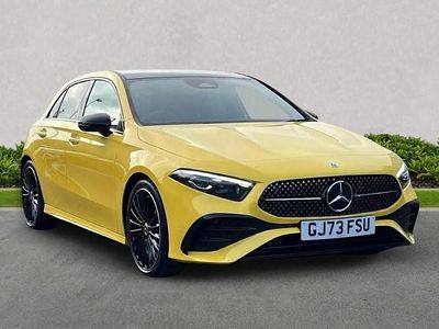 Yellow Used 2023 Mercedes A200 Exclusive Hatchback | £24,849 (Expensive)