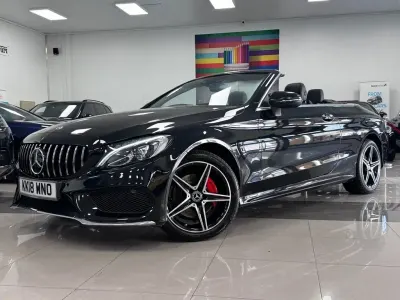 Used Mercedes C220 Premium Plus 170 HP (125 kW) 2018 Black Cabriolet