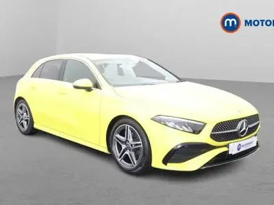 Used Mercedes A180 AMG line 136 HP (100 kW) 2023 Yellow Hatchback