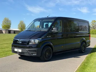 New MAN TGE 2026 Black Van