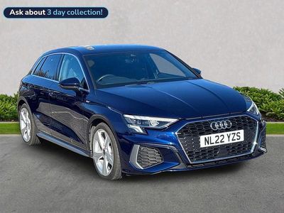 Used Audi A3 S-Line 108 HP (79 kW) 2022 Blue Sedan
