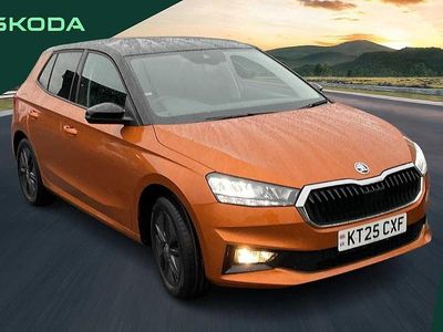 Used Skoda Fabia Design Edition 85 HP (62 kW) 2025 Phoenix orange metallic black magic pearl effect Hatchback
