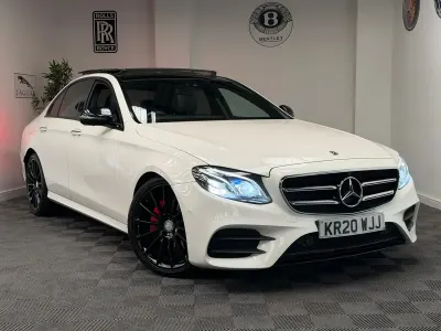 Used Mercedes E300 AMG line 2020 White Sedan