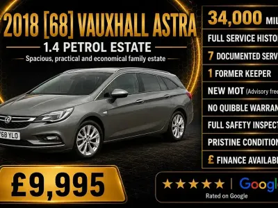 Used Vauxhall Astra 125 HP (91 kW) 2018 Grey Estate