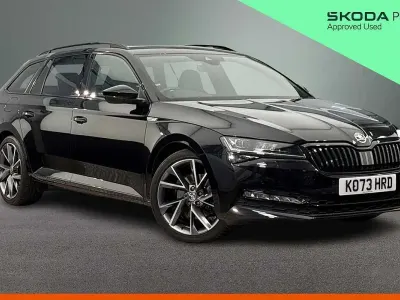 Used Skoda Superb SportlinePlus 160 HP (117 kW) 2024 Black magic pearl effect Estate