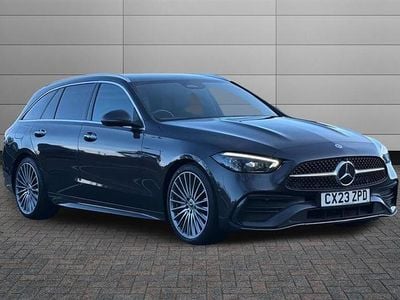 Graphite grey Used 2023 Mercedes C220 AMG Line Premium Estate | £26,350 (Fair price)