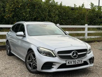 Used Mercedes C220 AMG line 194 HP (142 kW) 2020 Silver Estate
