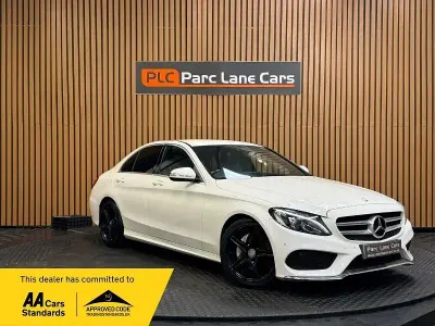 Used Mercedes C220 AMG line 2014 White Sedan