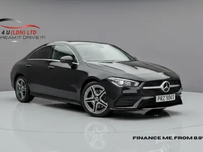 Used Mercedes CLA200 AMG line 163 HP (119 kW) 2019 Black Coupe