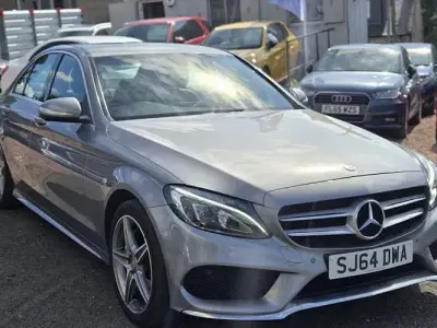 Used Mercedes C220 AMG line 170 HP (125 kW) 2014 Silver Sedan