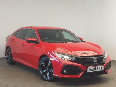 Begagnad Honda Civic SR 129 HK (94 kW) 2018 Röd Halvkombi