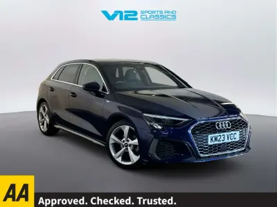 Used Audi A3 Sportback S-Line 150 HP (110 kW) 2023 Blue Hatchback