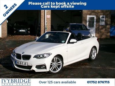 Used BMW 218 M Sport 150 HP (110 kW) 2016 White Cabriolet