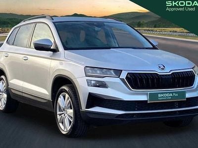 Brilliant silver metallic Used 2024 Skoda Karoq SE Drive SUV | £21,478 (Fair price)