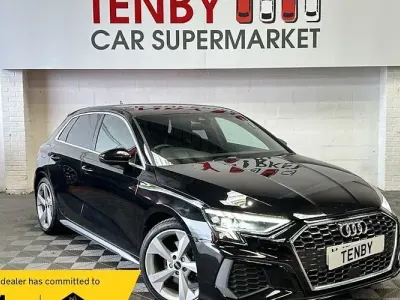 Used Audi A3 Sportback S-Line 150 HP (110 kW) 2020 Black Hatchback