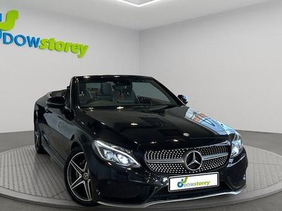 Used Mercedes C220 AMG line 170 HP (125 kW) 2017 Black Cabriolet