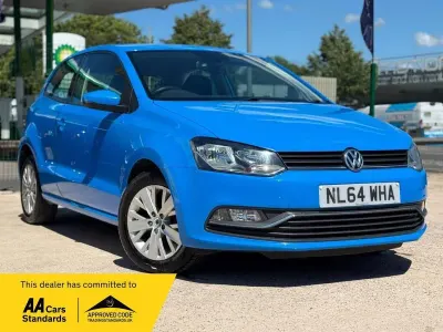 Used VW Polo SE 90 HP (66 kW) 2014 Blue Hatchback