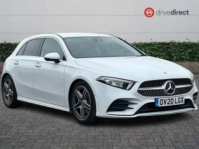 Used Mercedes A200 AMG line 163 HP (119 kW) 2020 White Hatchback