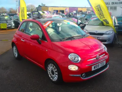 Used Fiat 500 Lounge 69 HP (50 kW) 2018 Red Hatchback
