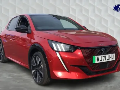 Used Peugeot e-208 Premium 100 kW (136 HP) 2021 Red Hatchback