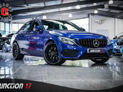 Used Mercedes C250 AMG Line Premium Plus 204 HP (150 kW) 2017 Blue Sedan