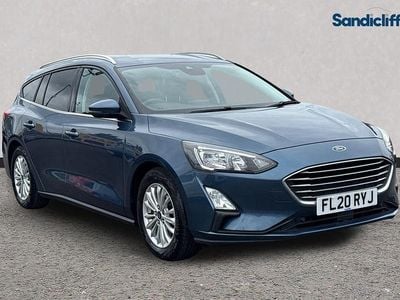 Used Ford Focus Titanium 125 HP (91 kW) 2020 Chrome blue (premium paint) Estate