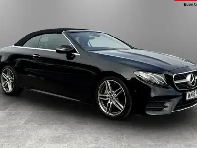 Used Mercedes E220 AMG line 194 HP (142 kW) 2018 Black Cabriolet