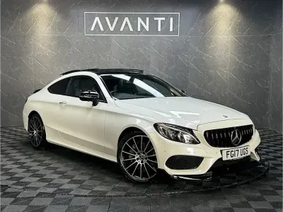 Used Mercedes C250 AMG Line Premium Plus 204 HP (150 kW) 2017 White Coupe