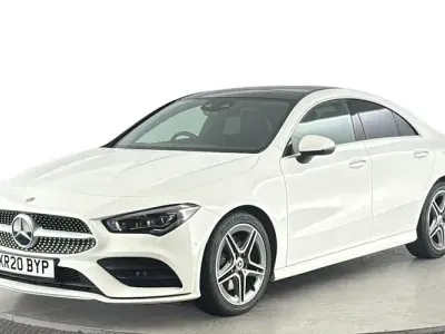 Used Mercedes CLA220 AMG line 190 HP (139 kW) 2020 White Coupe